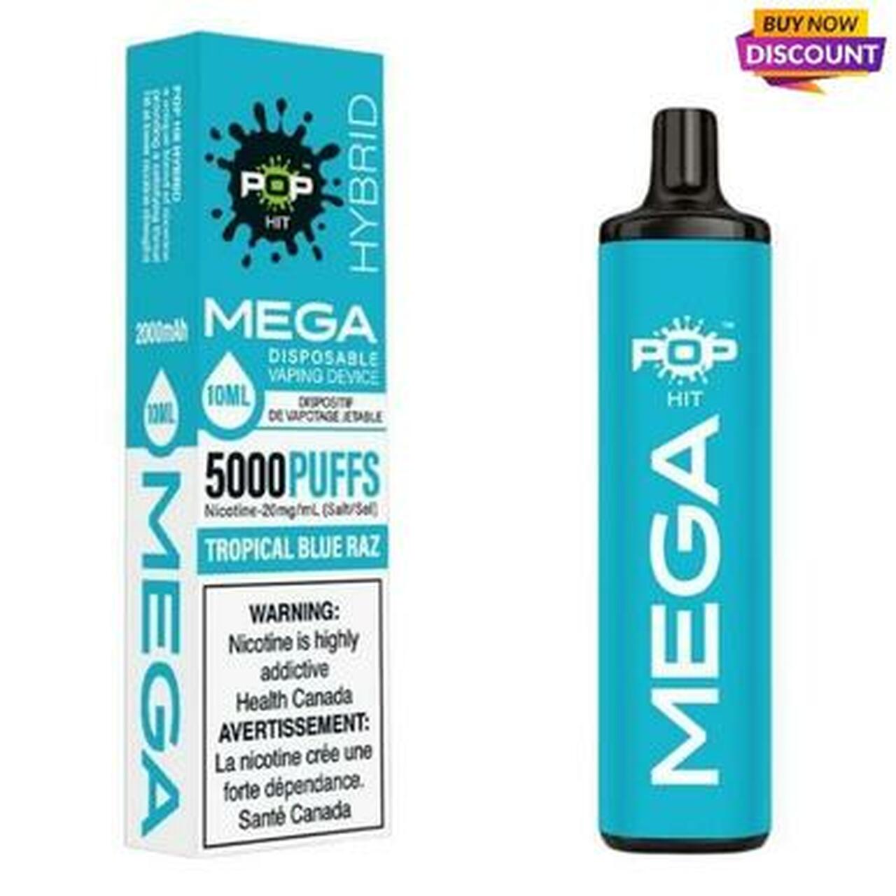 Pop Hybrid Mega Disposable Vape 5000 Puff 10mL