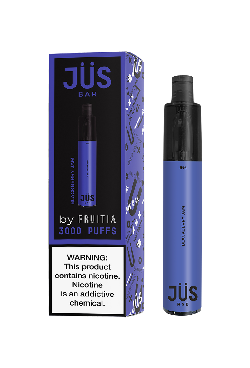 JUS Bar 3000 Puffs Disposable Vape by Fruitia 5mL